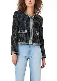 Sequin Tweed Jacket