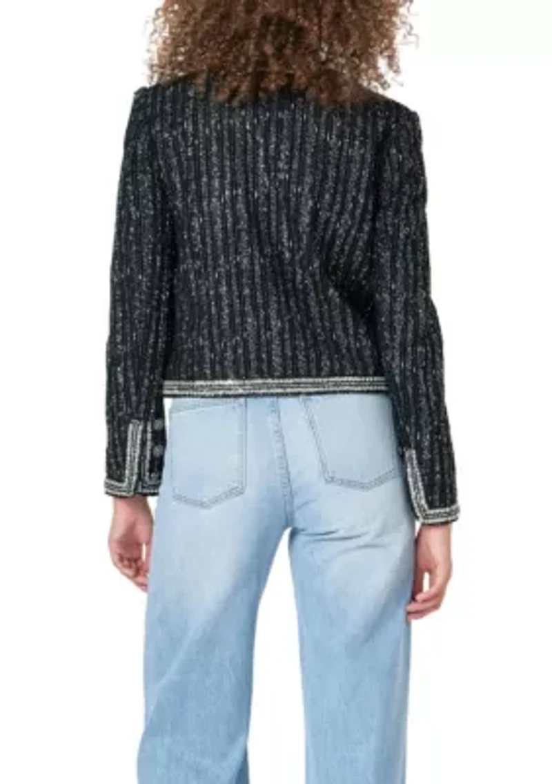 Sequin Tweed Jacket