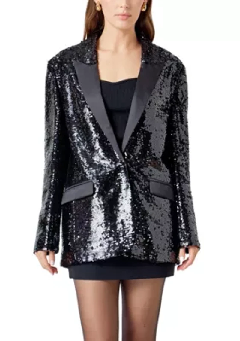Sequin Oversized Jacket