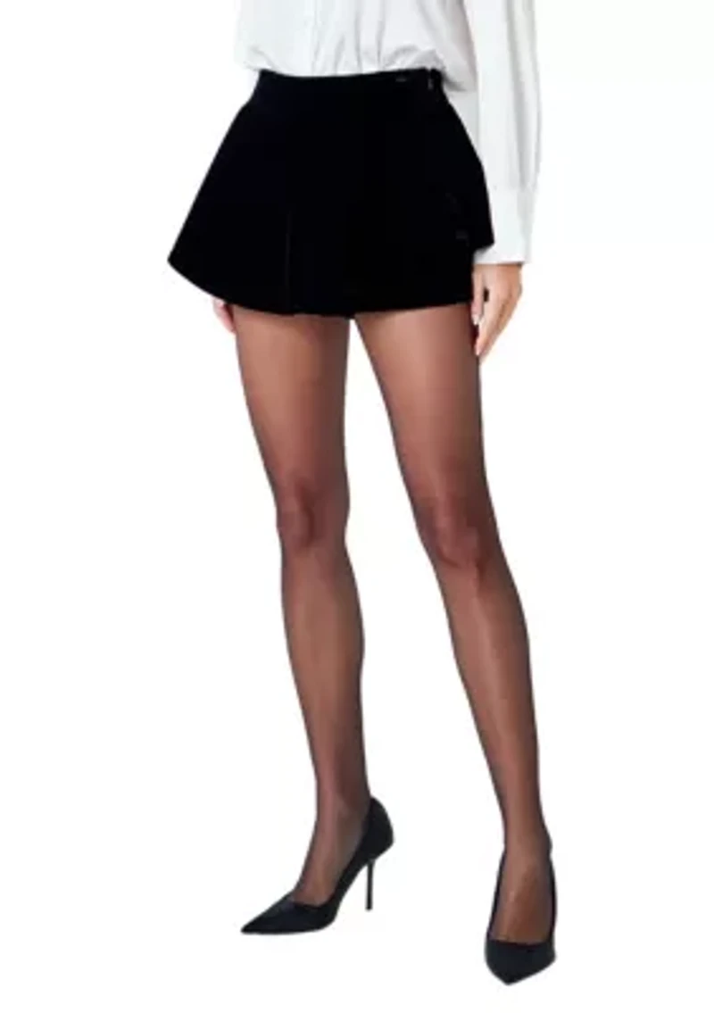 Velvet Circle Mini Skort