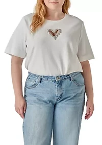 Basic T-Shirt with Heart Cutout