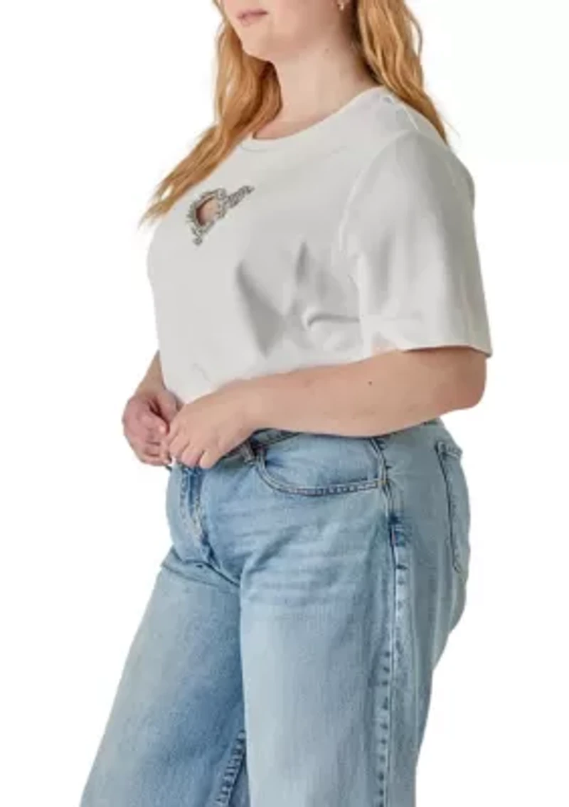 Basic T-Shirt with Heart Cutout