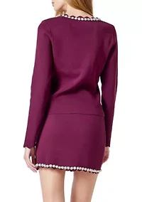 Long sleeve jewel top