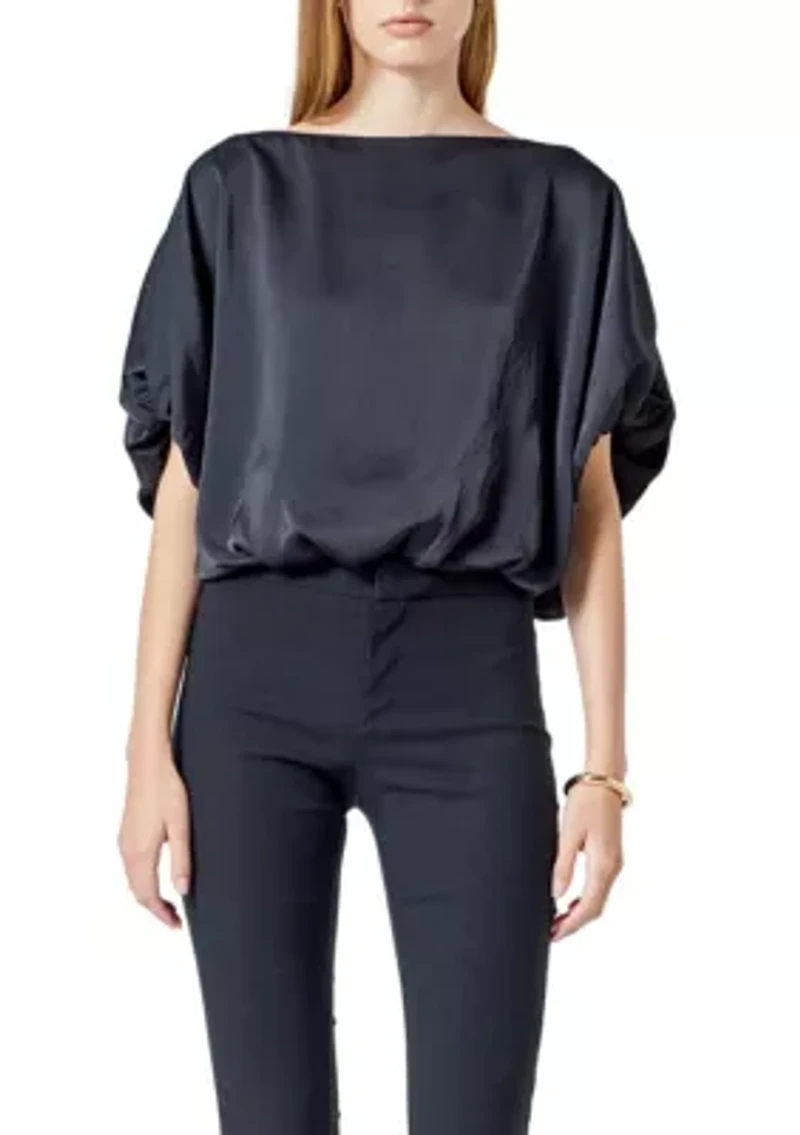 One Shoulder Bubble Top