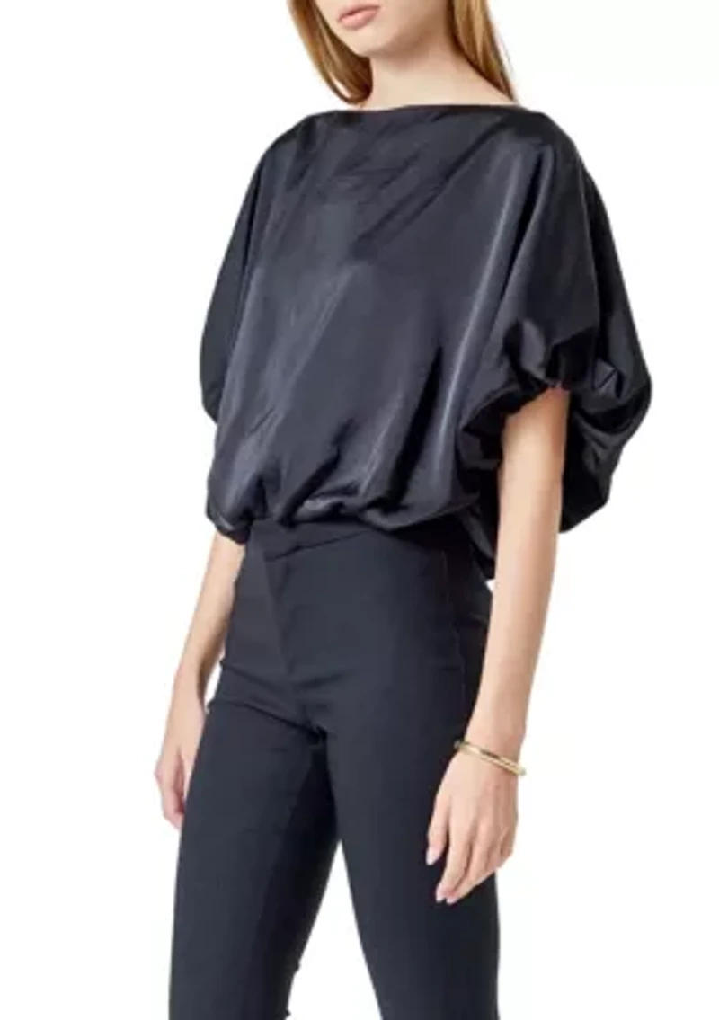 One Shoulder Bubble Top