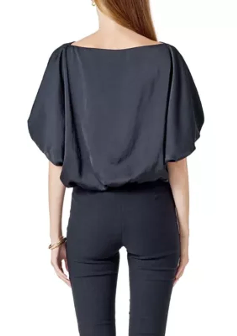 One Shoulder Bubble Top