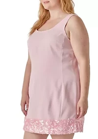 Sequin Mixed Media Mini Dress