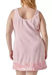 Sequin Mixed Media Mini Dress