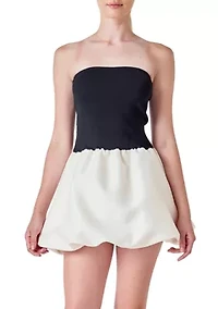 Strapless Voluminous MIni Dress