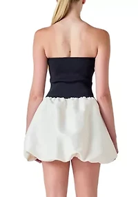 Strapless Voluminous MIni Dress