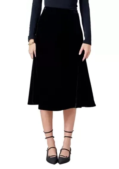Velvet Circle Midi Skirt