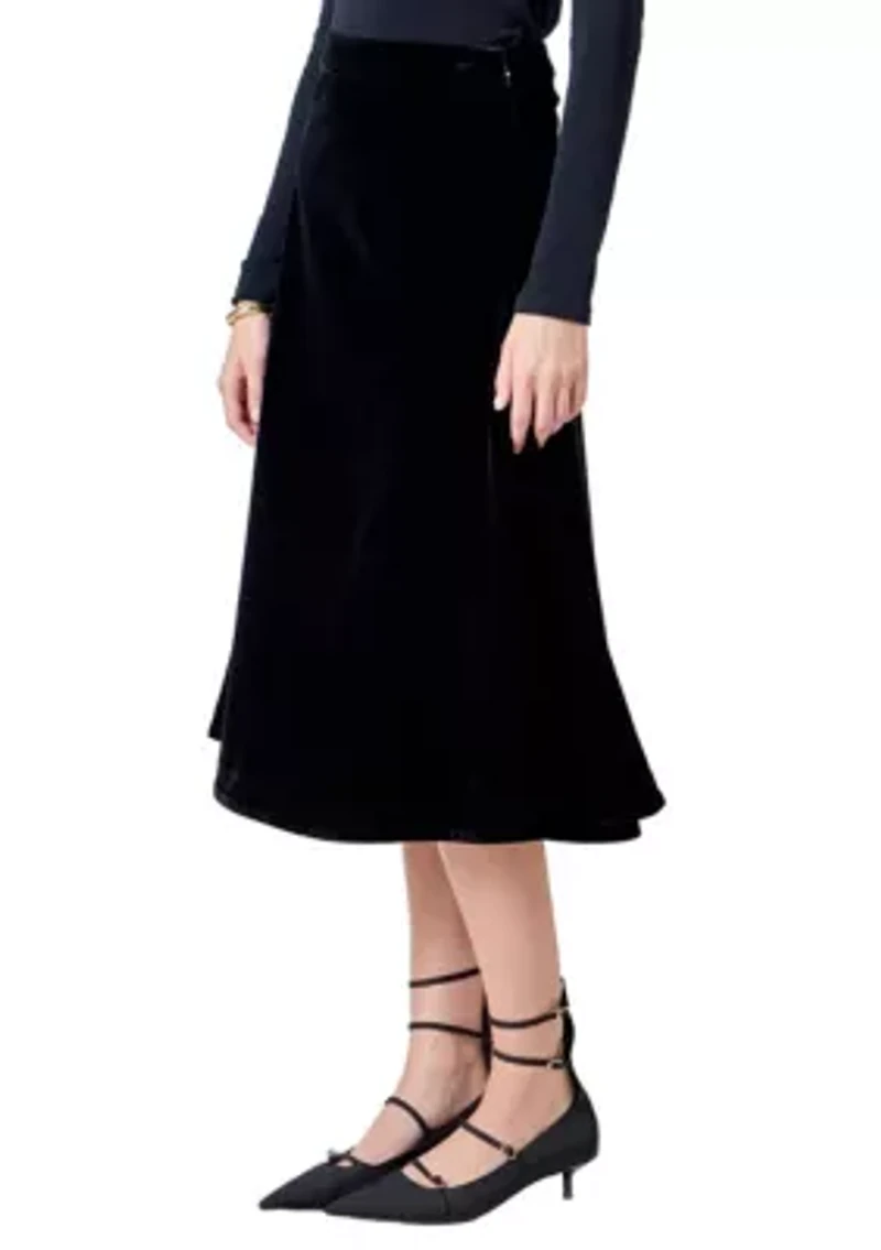 Velvet Circle Midi Skirt
