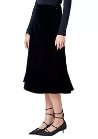 Velvet Circle Midi Skirt