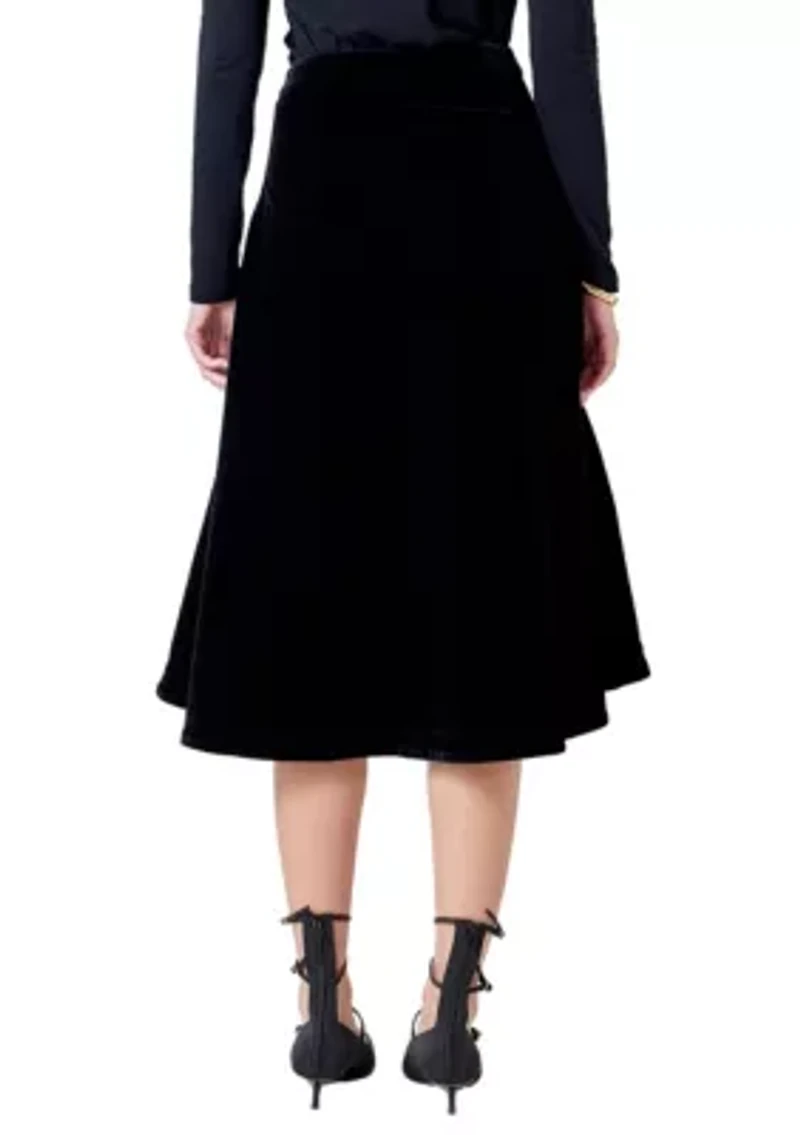 Velvet Circle Midi Skirt