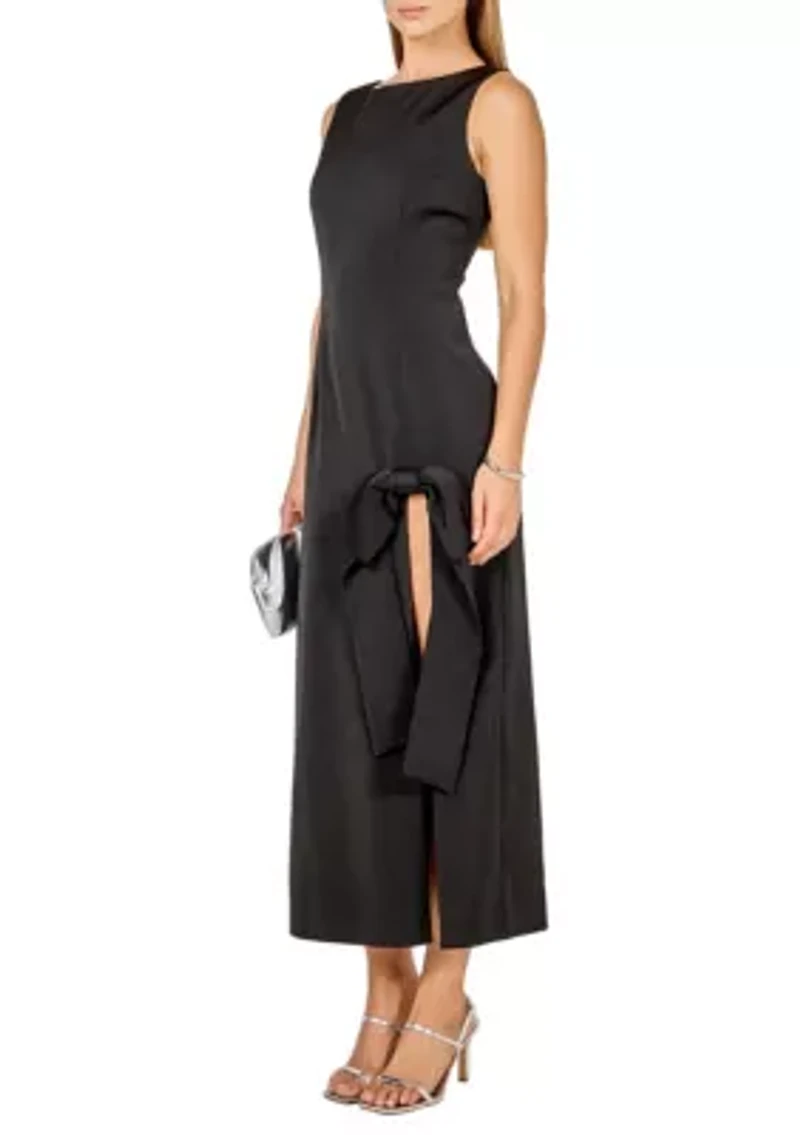 Slit Maxi Dress with Bow