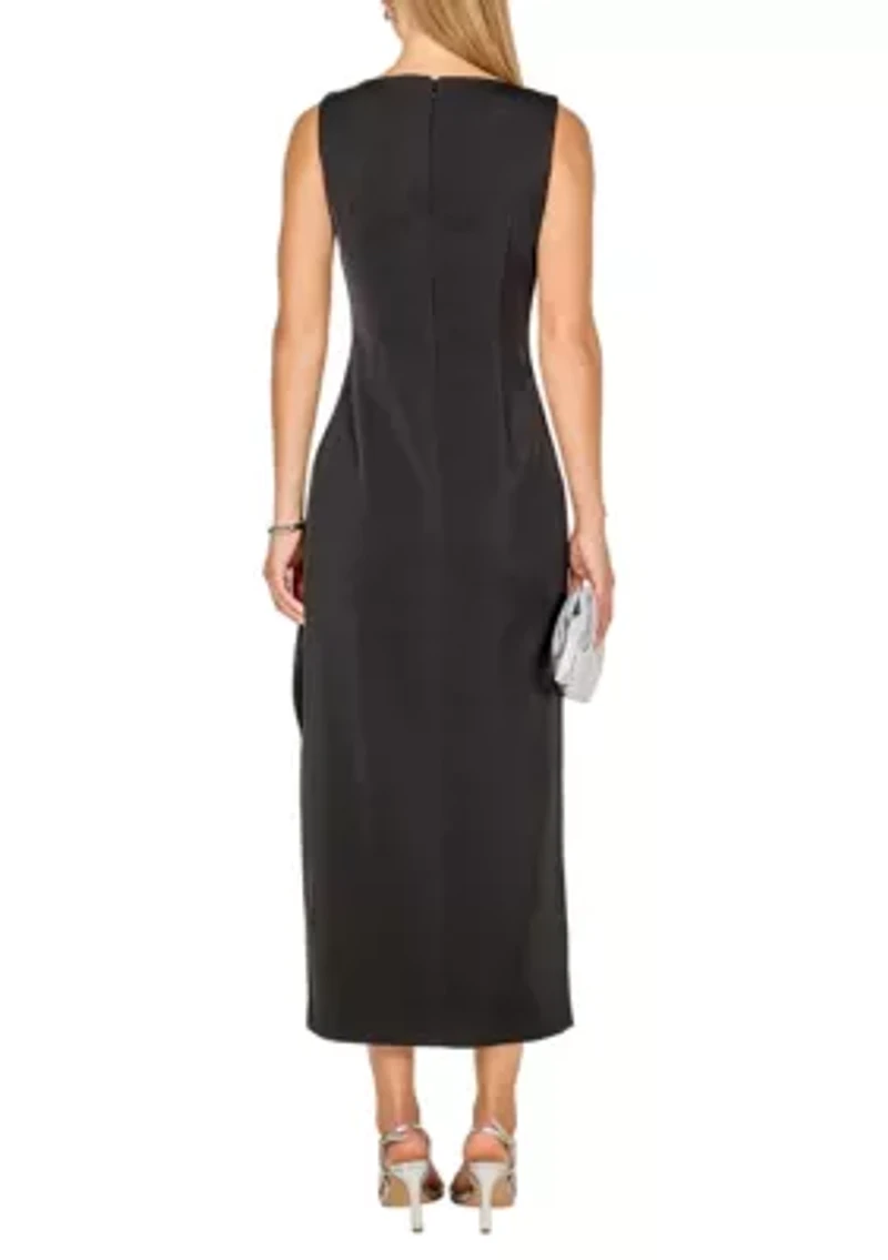 Slit Maxi Dress with Bow