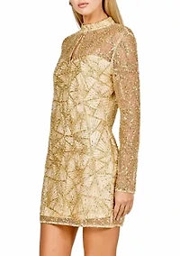 Sequins Beading Mesh Dress