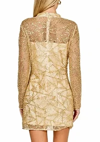 Sequins Beading Mesh Dress
