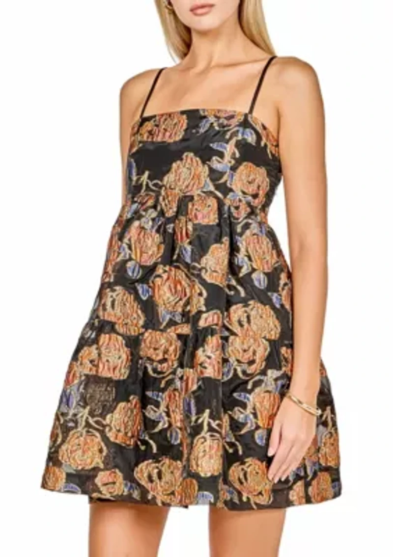 Metallic Jacquard Mini Dress