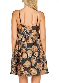 Metallic Jacquard Mini Dress