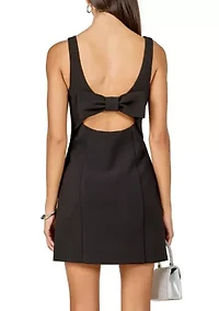Back Bow Sleeveless Mini Dress