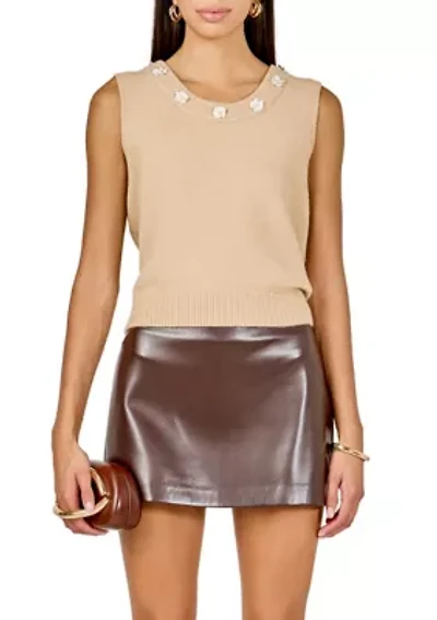 Floral Button Knit Vest