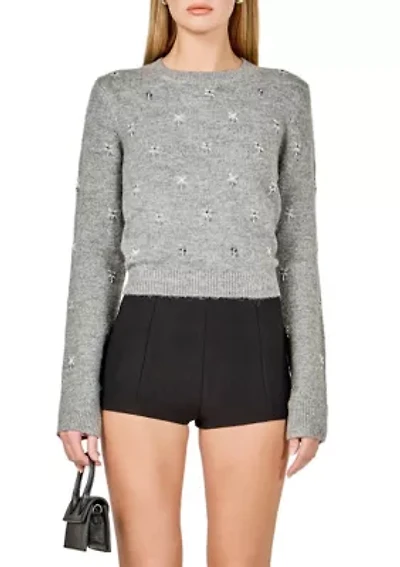 Bead Embellished Sweater