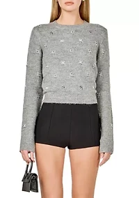 Bead Embellished Sweater