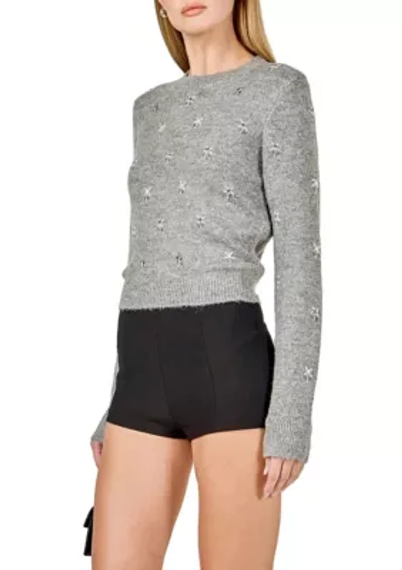 Bead Embellished Sweater