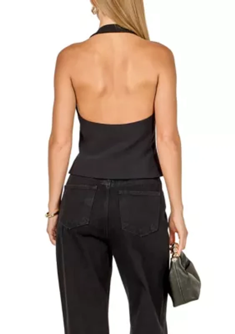 Halter Neck Open Back A-Line Vest