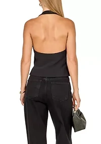 Halter Neck Open Back A-Line Vest
