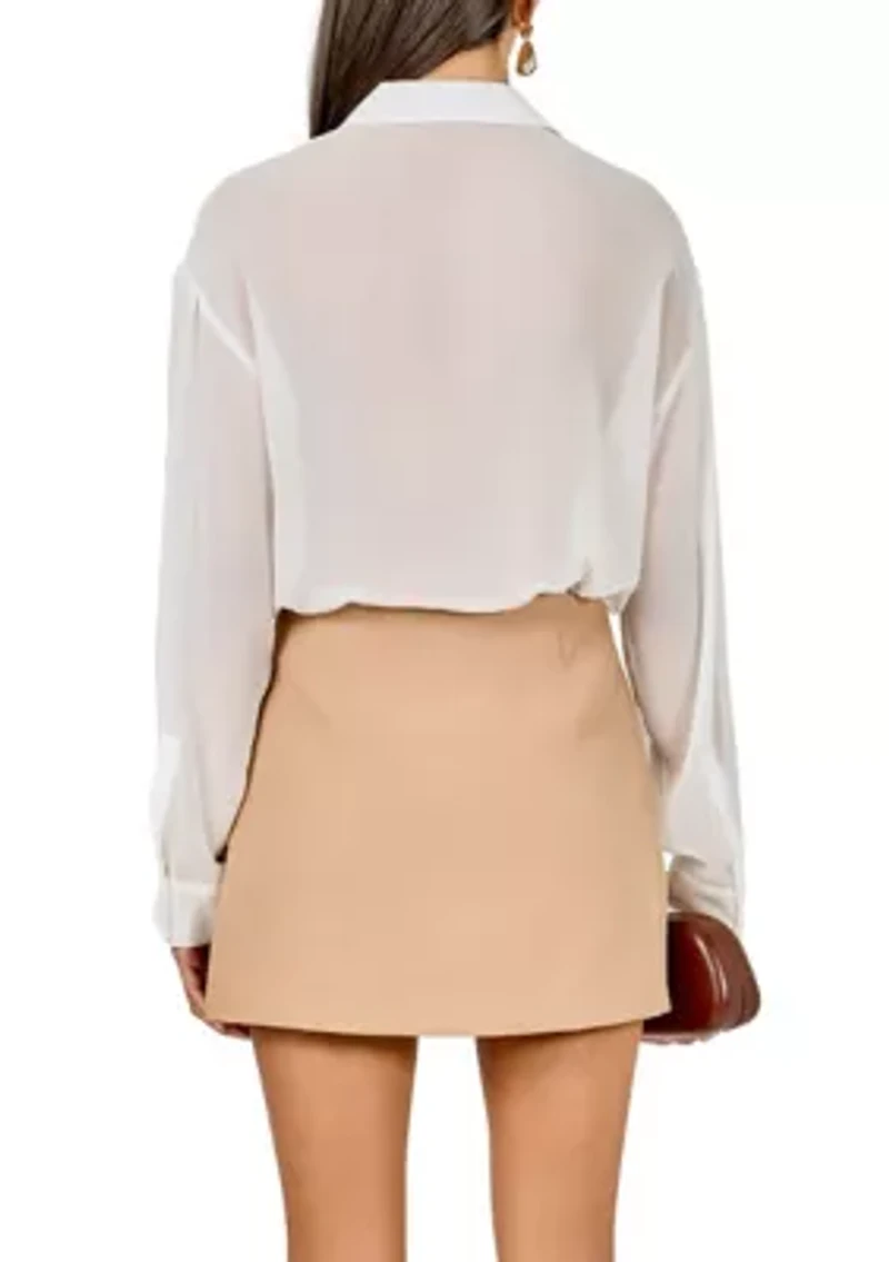 Floral Detail Shirt Blouse