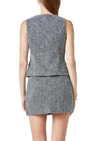 Multi Tweed Buttoned Vest