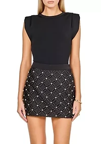 Knit Pleated Shoulder Top