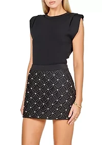 Knit Pleated Shoulder Top