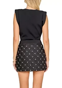 Knit Pleated Shoulder Top