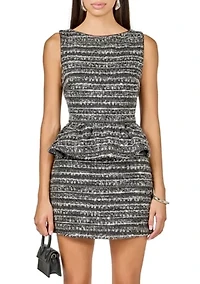 Sequin Textured Peplum Top