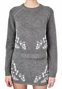 Floral Embroidered Sweater