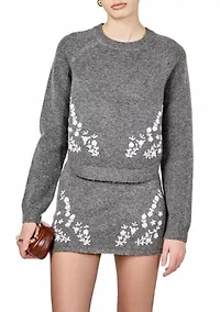 Floral Embroidered Sweater