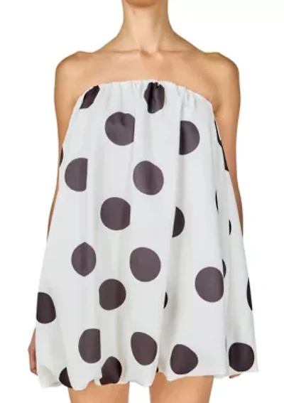 Polka Dot Bubble Mini Dress