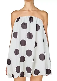 Polka Dot Bubble Mini Dress