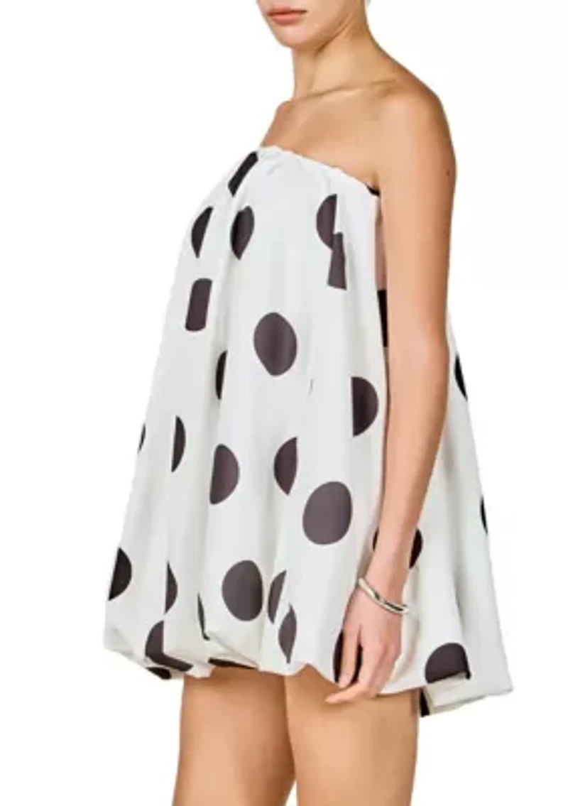 Polka Dot Bubble Mini Dress