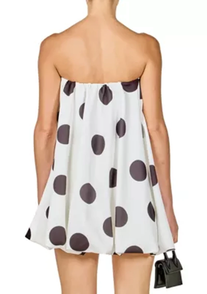 Polka Dot Bubble Mini Dress