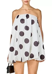 Polka Dot Bubble Mini Dress