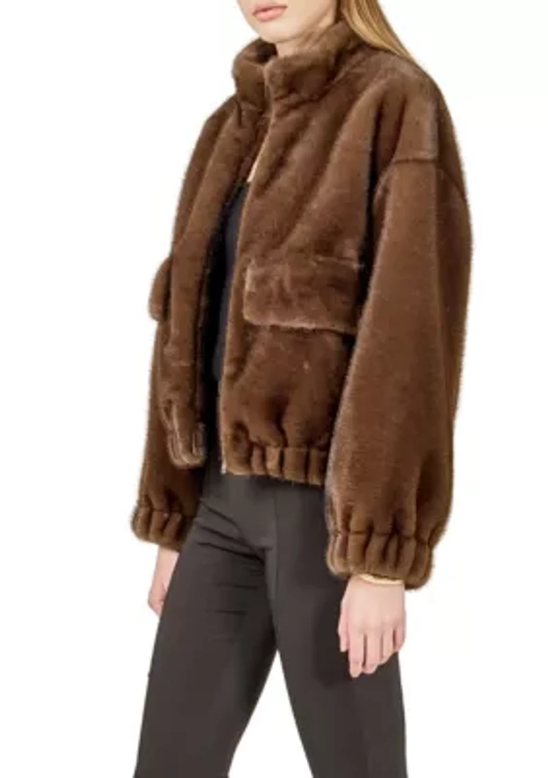 Fur Bomber Jacket