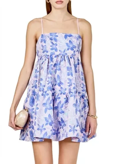 Metallic Foral Jacquard Mini Dress