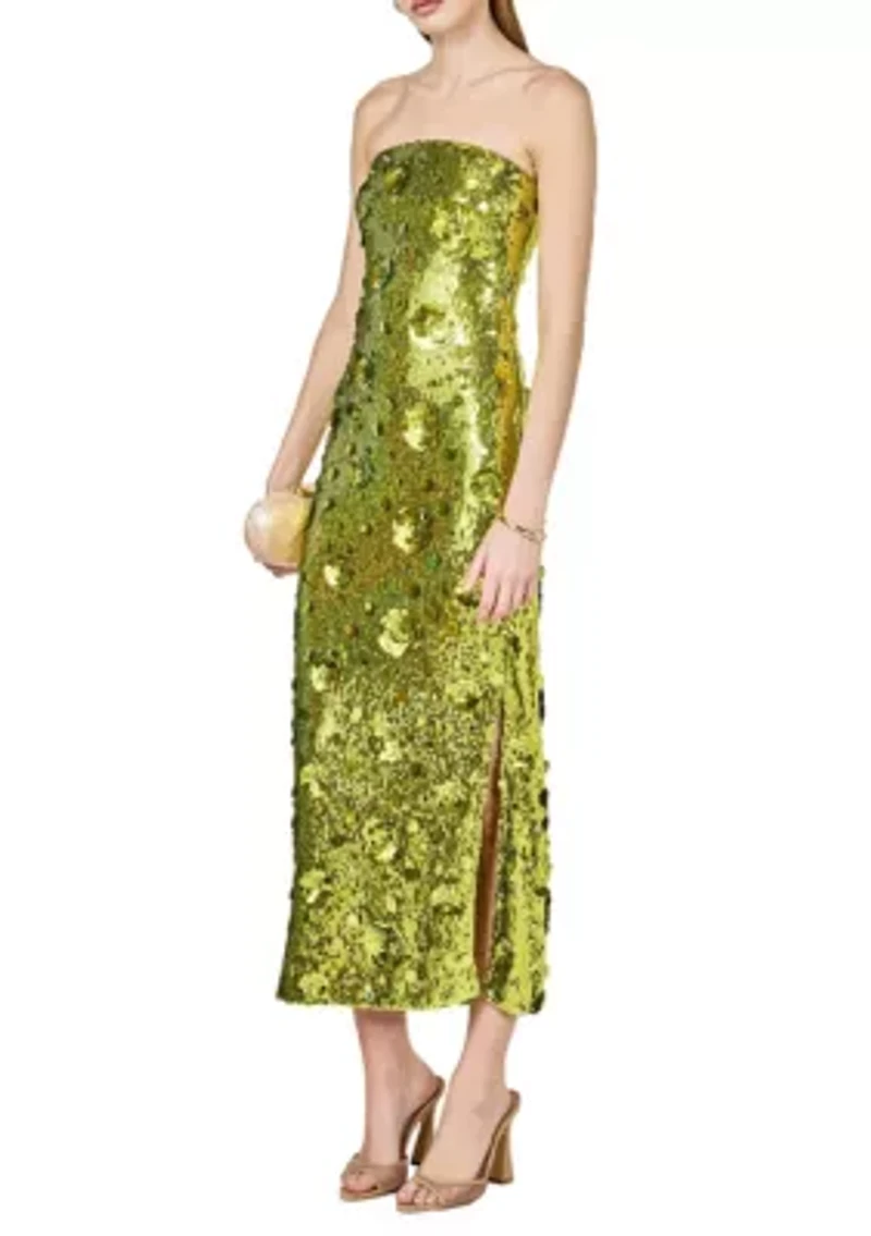 Sequins Applique Midi Dress
