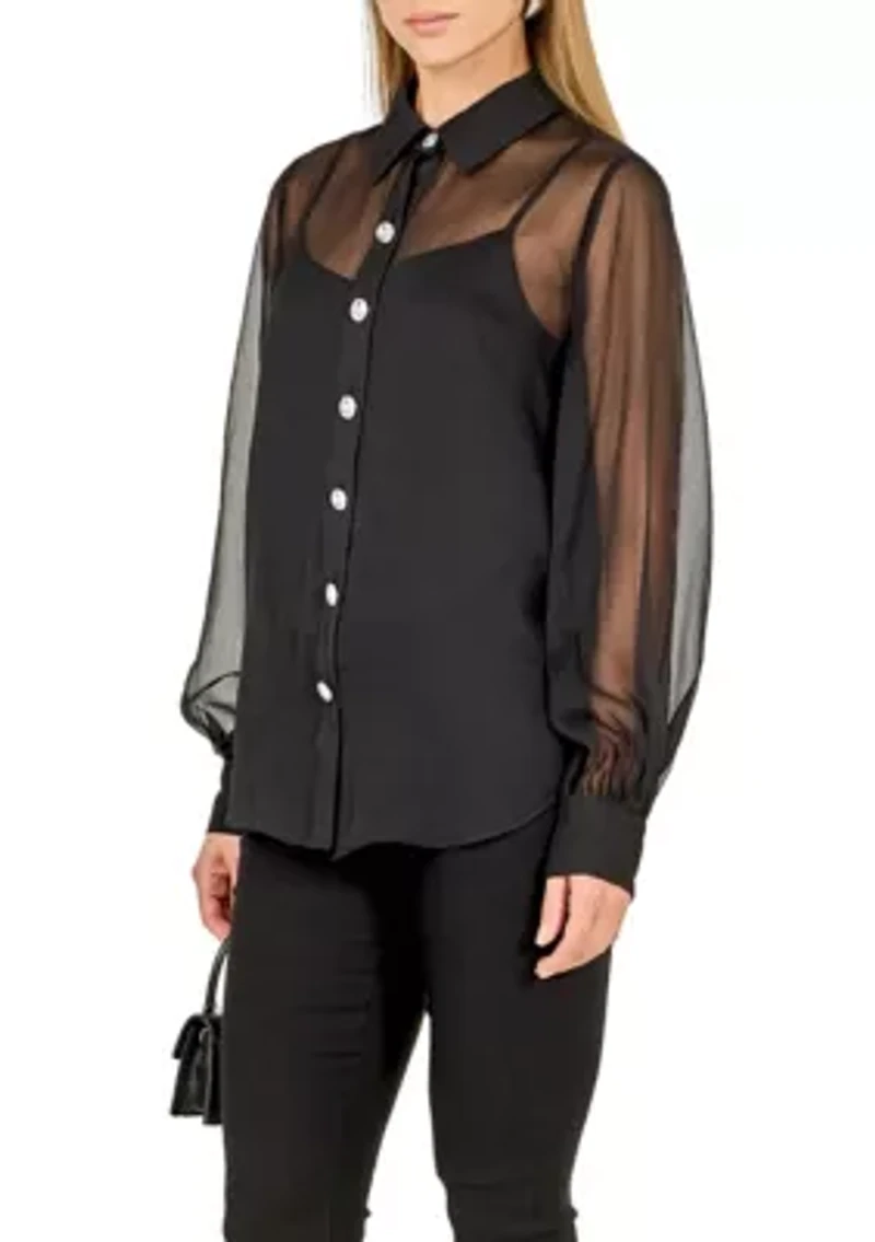 VOLUME SLEEVE SHIRT BLOUSE
