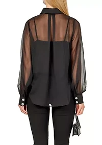 VOLUME SLEEVE SHIRT BLOUSE