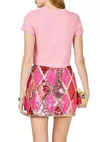 Fuzzy Short Sleeve Top